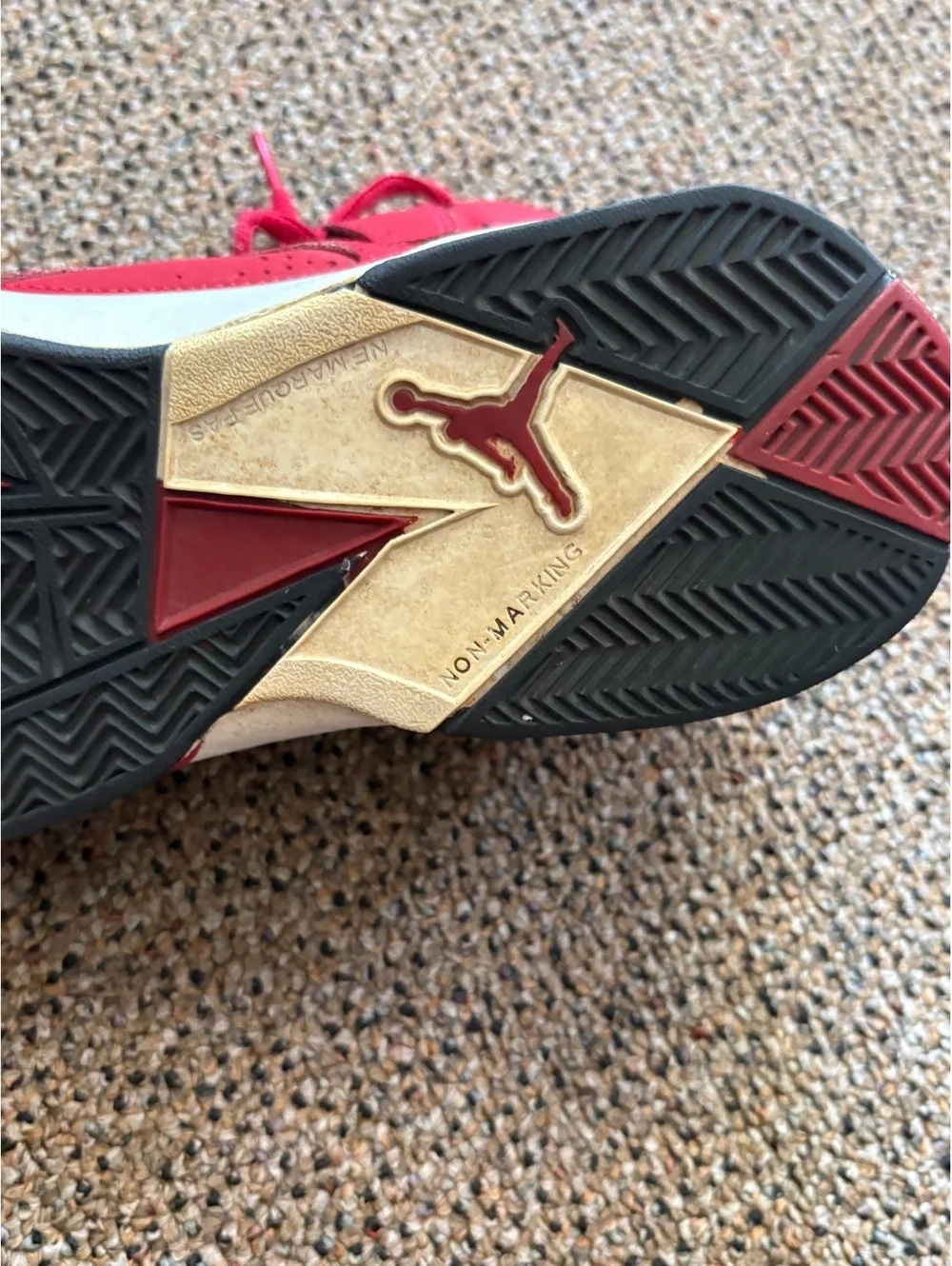 Jordan 7 Retro Red Sneakers Youth Size 7Y